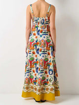 Printed Square Neck Maxi Dress - Trendsi - Flyclothing LLC