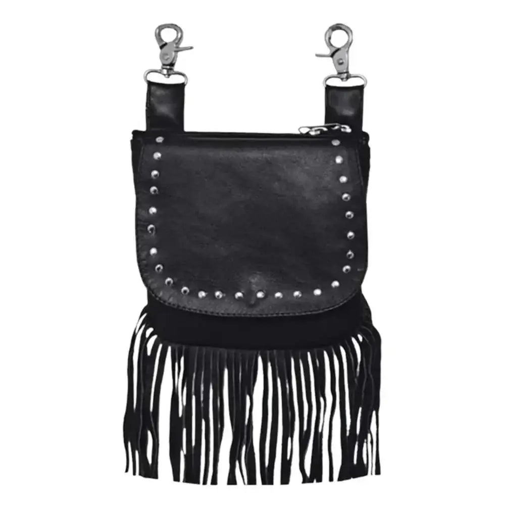 Women’s Cowhide Leather Clip on Bag - Unik Just for Bikers - Flyclothing LLC