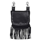 Women’s Cowhide Leather Clip on Bag - Unik Just for Bikers - Flyclothing LLC