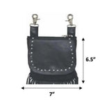 Women’s Cowhide Leather Clip on Bag - Unik Just for Bikers - Flyclothing LLC