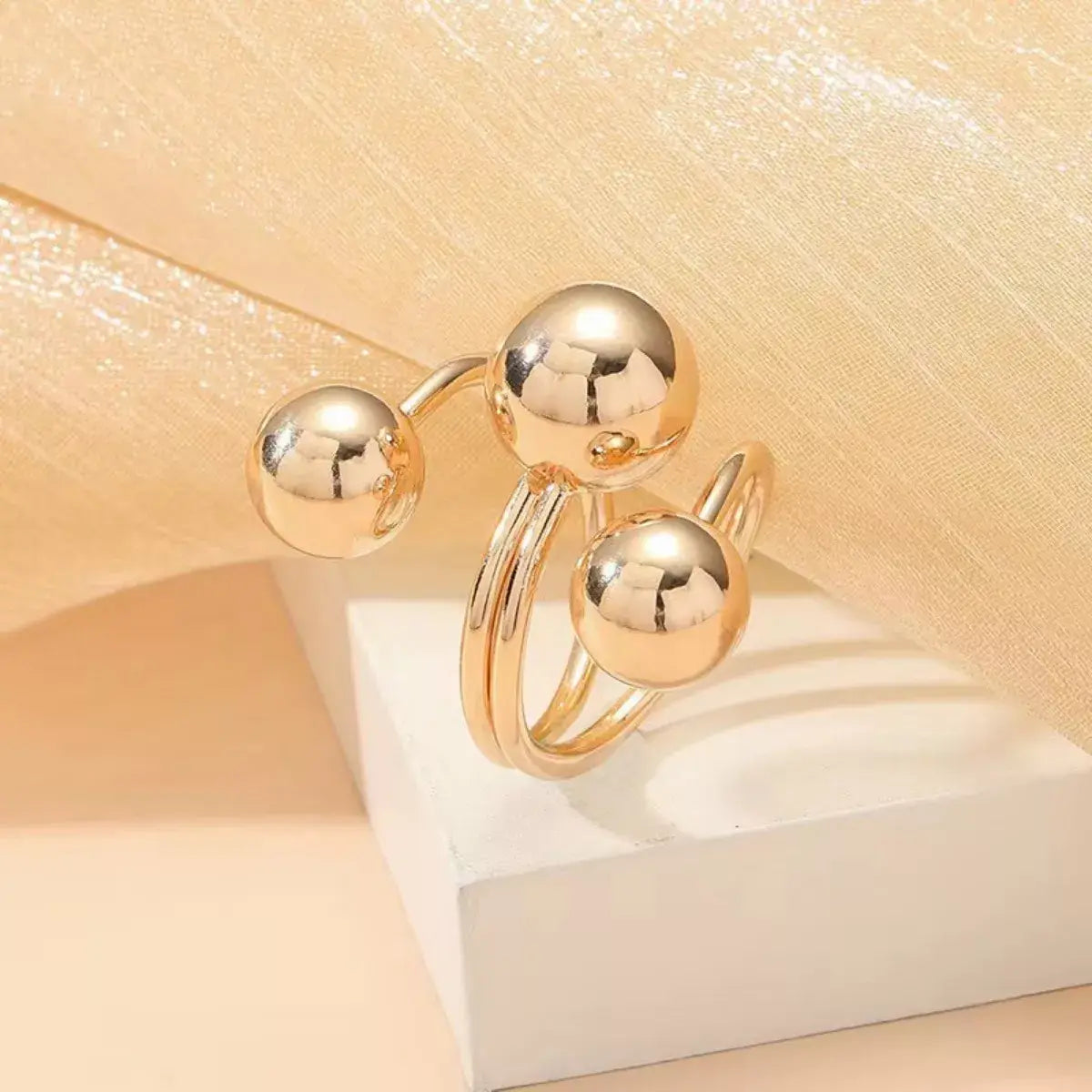 Multi Layered Ball Ring - Trendsi - Flyclothing LLC