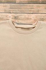 Round Neck Long Sleeve Sweatshirt - Trendsi - Flyclothing LLC