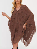 Fringe Openwork Knit Cover Up - Trendsi - Flyclothing LLC