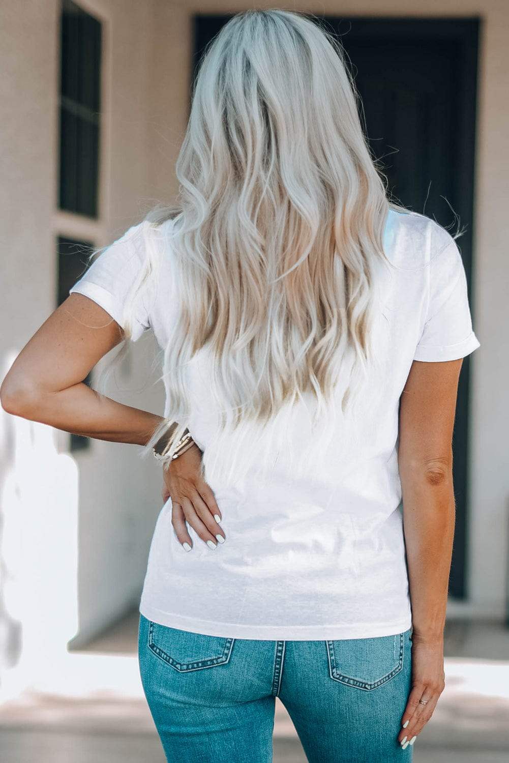 Graphic Round Neck Short Sleeve T-Shirt - Trendsi - Flyclothing LLC