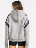 Contrast Dropped Shoulder Long Sleeve Hoodie - Trendsi - Flyclothing LLC