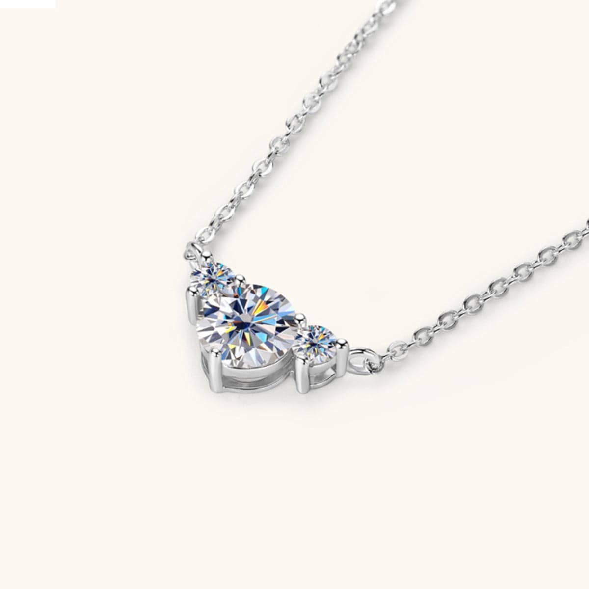 1.2 Carat Moissanite 925 Sterling Silver Necklace - Trendsi