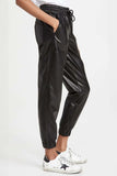 Drawstring PU Leather Pants with Pockets - Trendsi - Flyclothing LLC