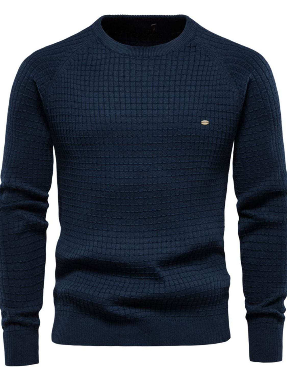 Texture Round Neck Long Sleeve Sweater - Trendsi - Flyclothing LLC