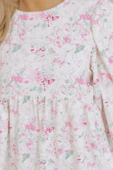 Printed Round Neck Long Sleeve Blouse - Trendsi - Flyclothing LLC