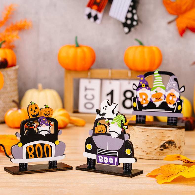 3-Piece Halloween Element Car-Shape Ornaments - Trendsi - Flyclothing LLC