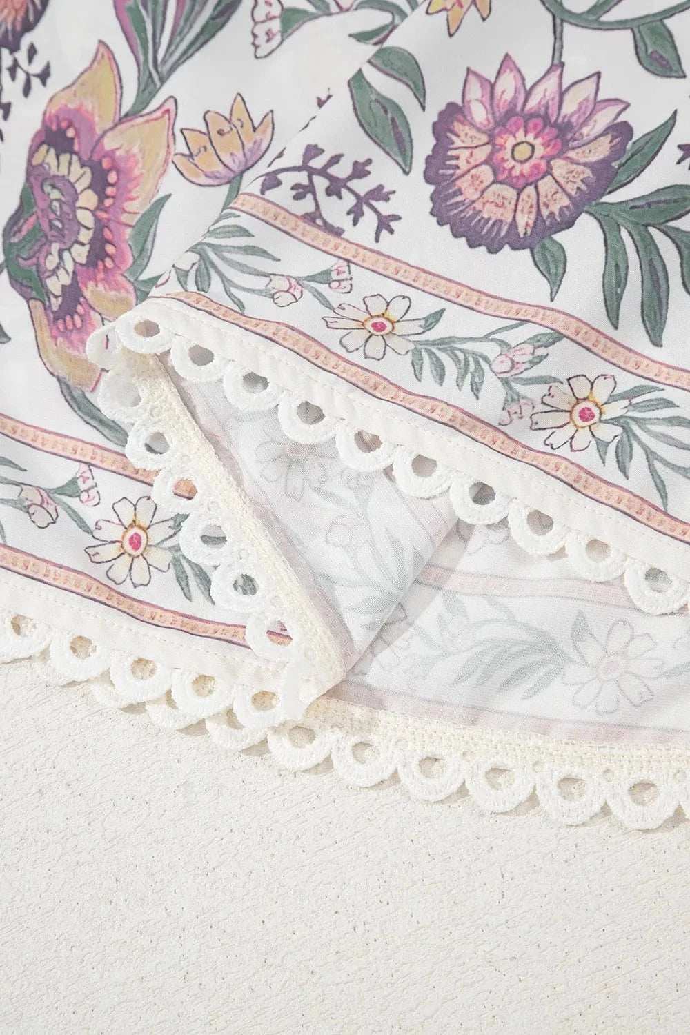 Multicolour Floral Tie Neck Sleeveless Mini Dress - Trendsi - Flyclothing LLC