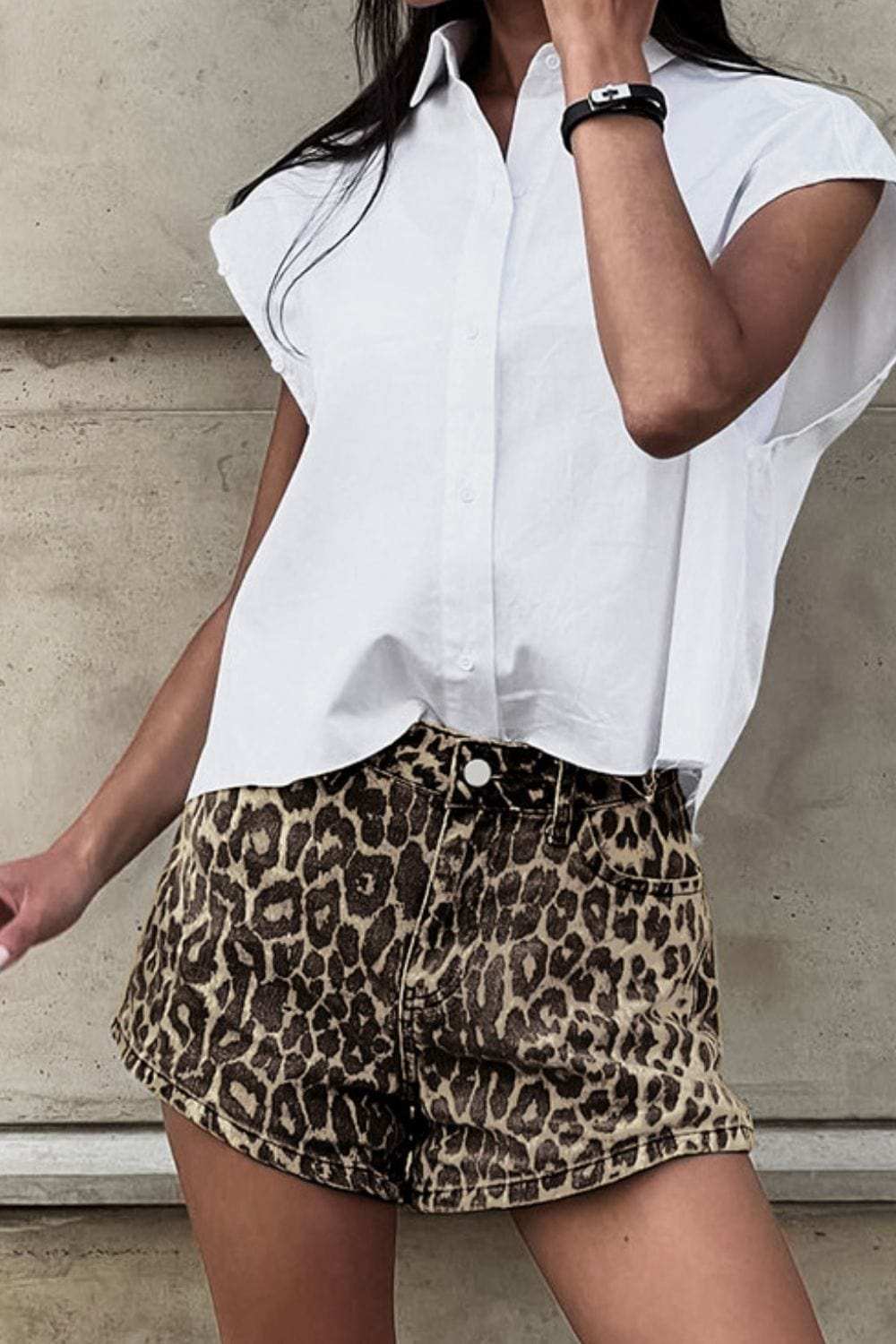 Leopard Shorts with Pockets - Trendsi - Flyclothing LLC