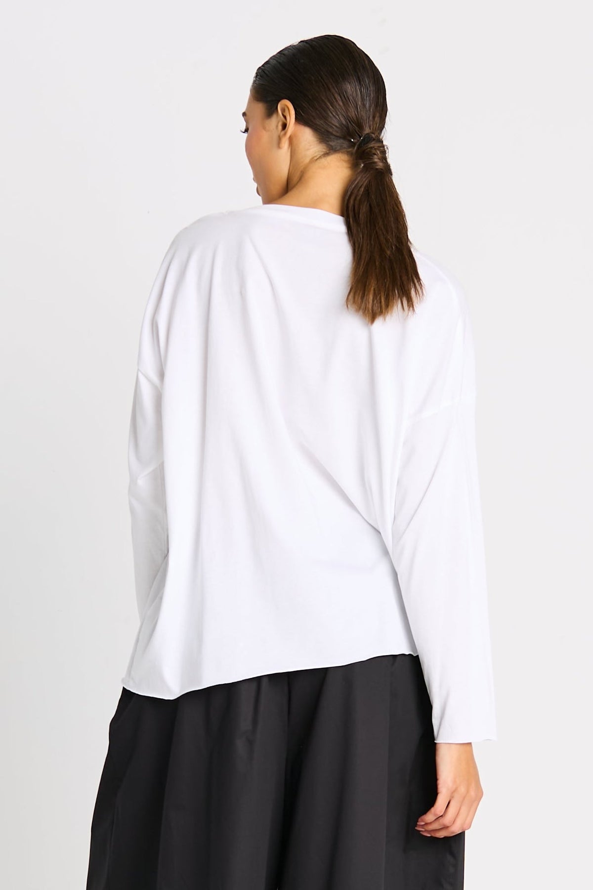 Pima Cotton "Solar" Luxury Boxy Tee - As Shown - PLANET by Lauren G - Flyclothing LLC