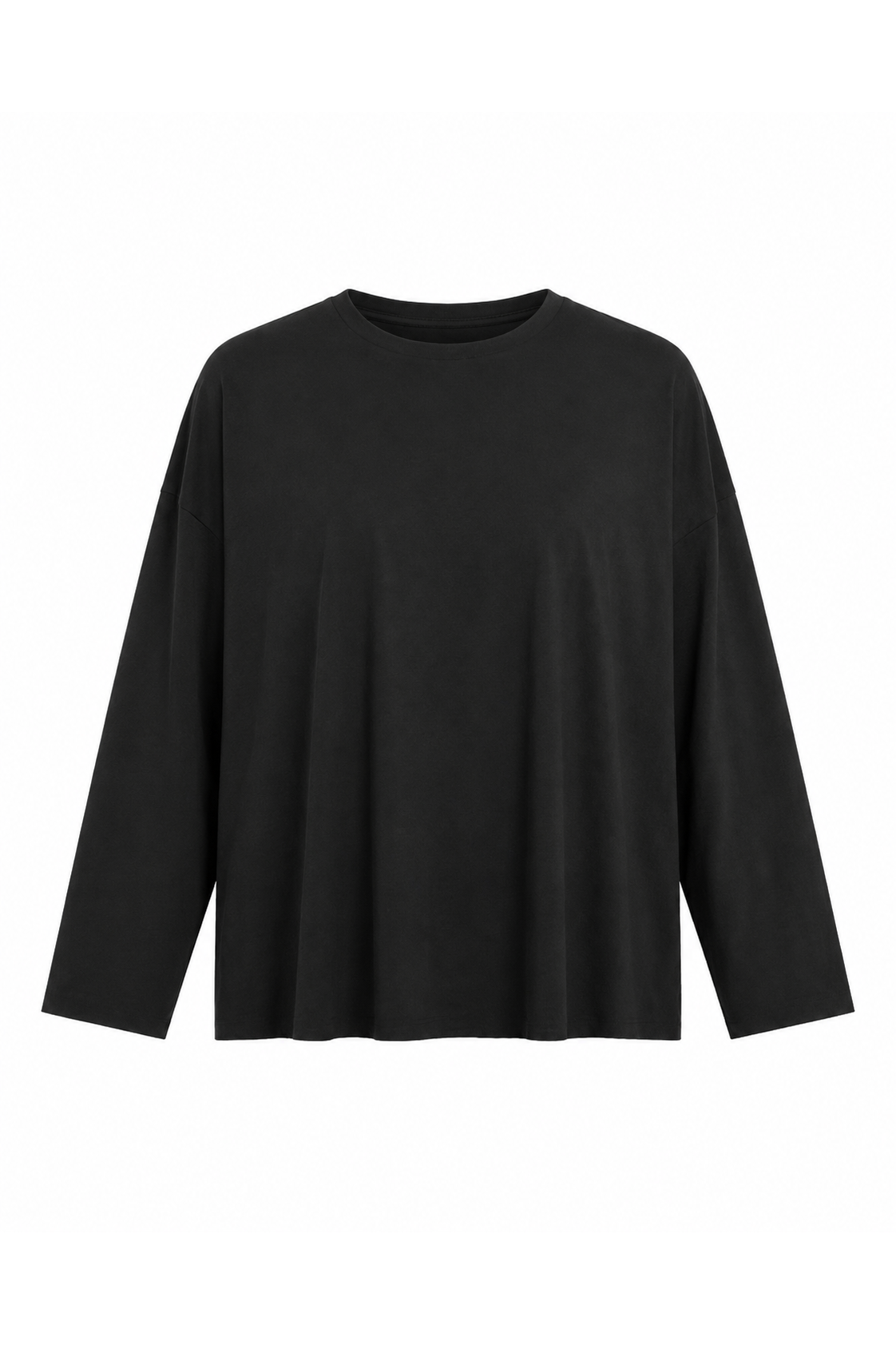 Pima Cotton Luxury Boxy T-Shirt - Black - PLANET by Lauren G - Flyclothing LLC