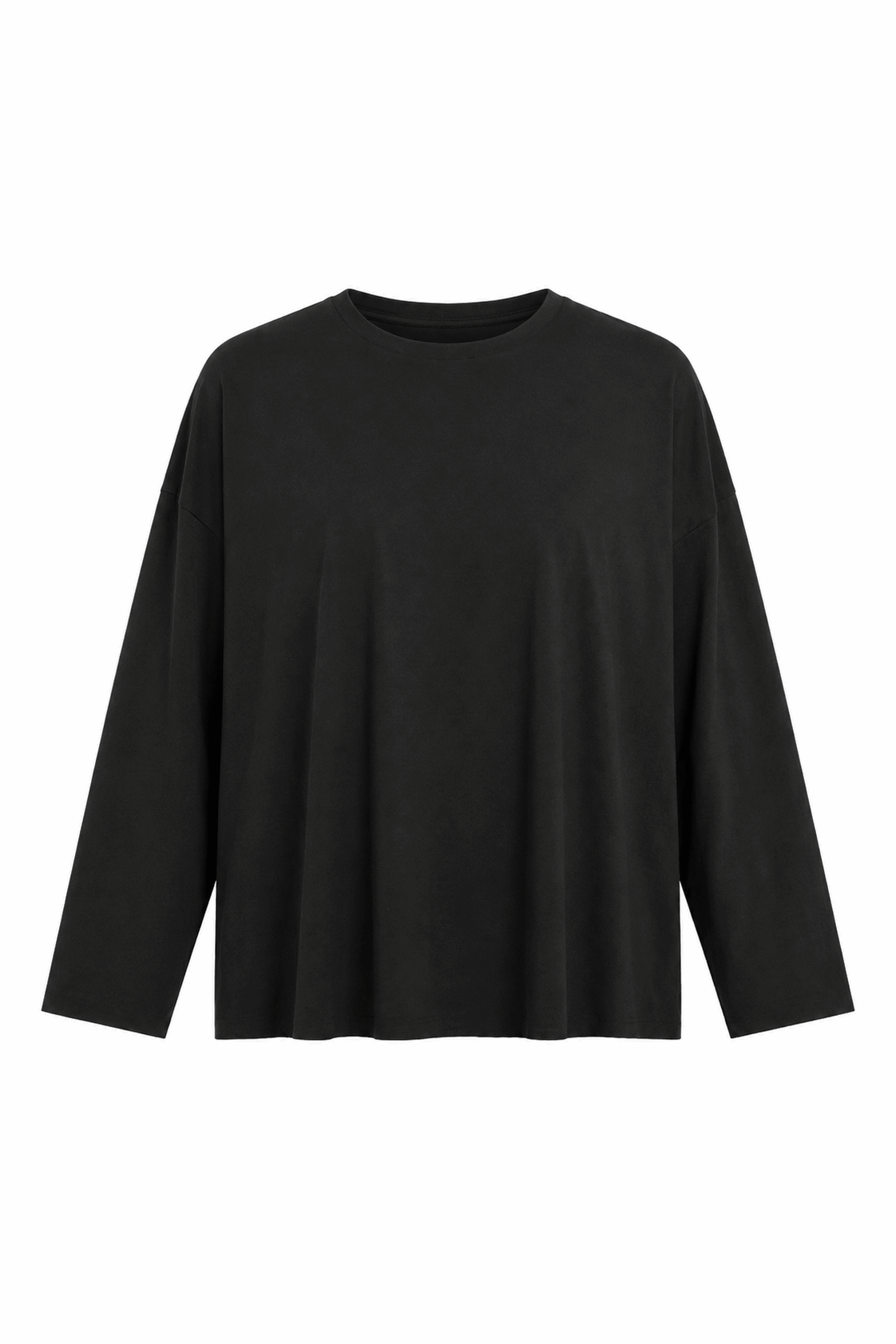 Pima Cotton Luxury Boxy T-Shirt - Black