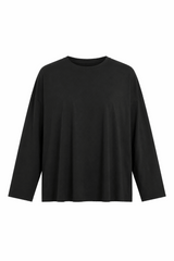 Pima Cotton Luxury Boxy T-Shirt - Black