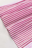 Button Down Striped Ruffled Hem Shirt - Trendsi - Flyclothing LLC