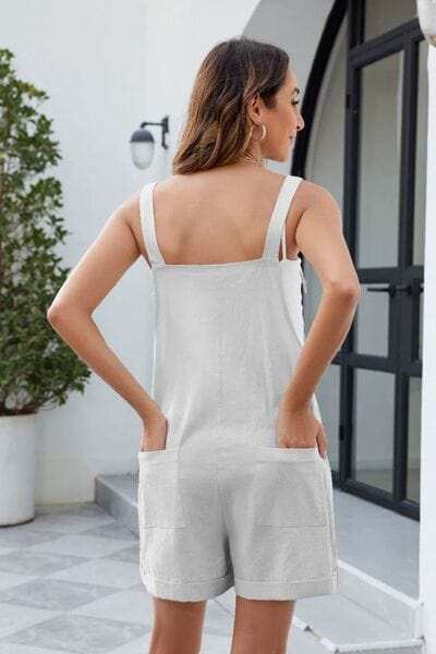 Knotted Strap Romper with Pockets - Trendsi - Flyclothing LLC