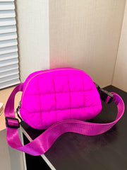 Bubble Texture Adjustable Strap Crossbody Bag - Trendsi