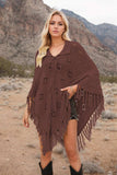 Tassel Hem Knit Cover Up - Trendsi - Flyclothing LLC