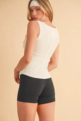 Aemi+Co Square Neck Wide Strap Tank - Trendsi - Flyclothing LLC