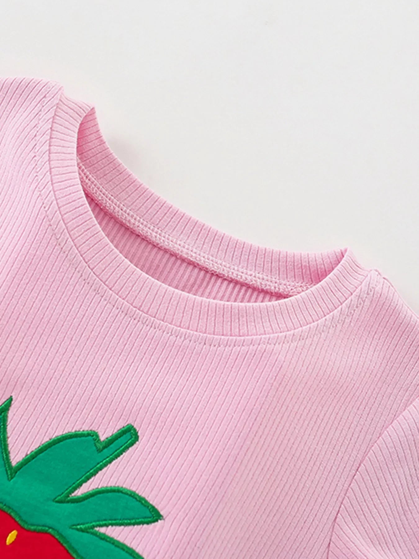 Children's Strawberry Round Neck Tee and Shorts Set - Trendsi - Flyclothing LLC