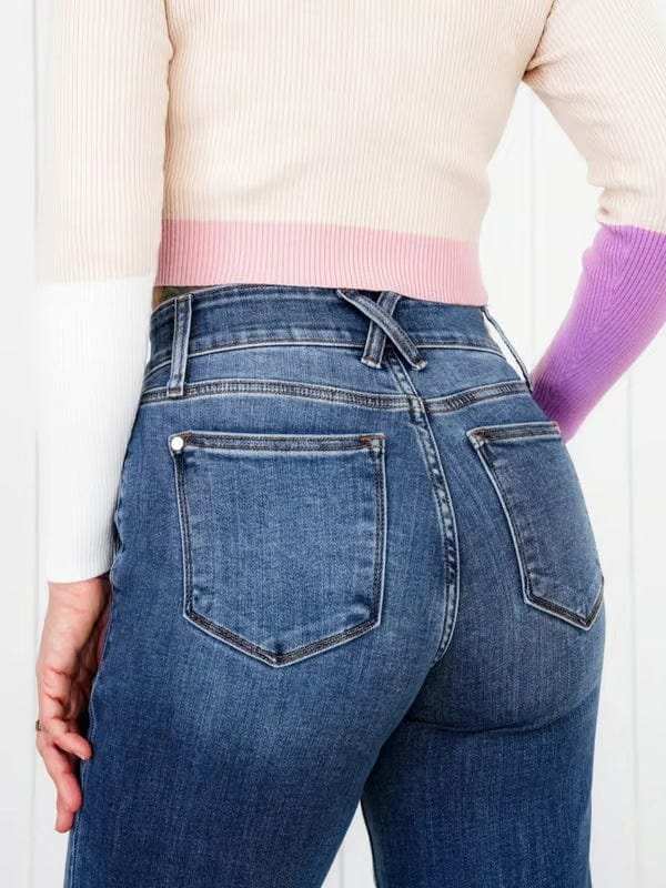 Washed Straight Leg Jeans - Trendsi - Flyclothing LLC