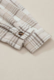 Plaid Removable Hood Button Up Shacket - Trendsi - Flyclothing LLC