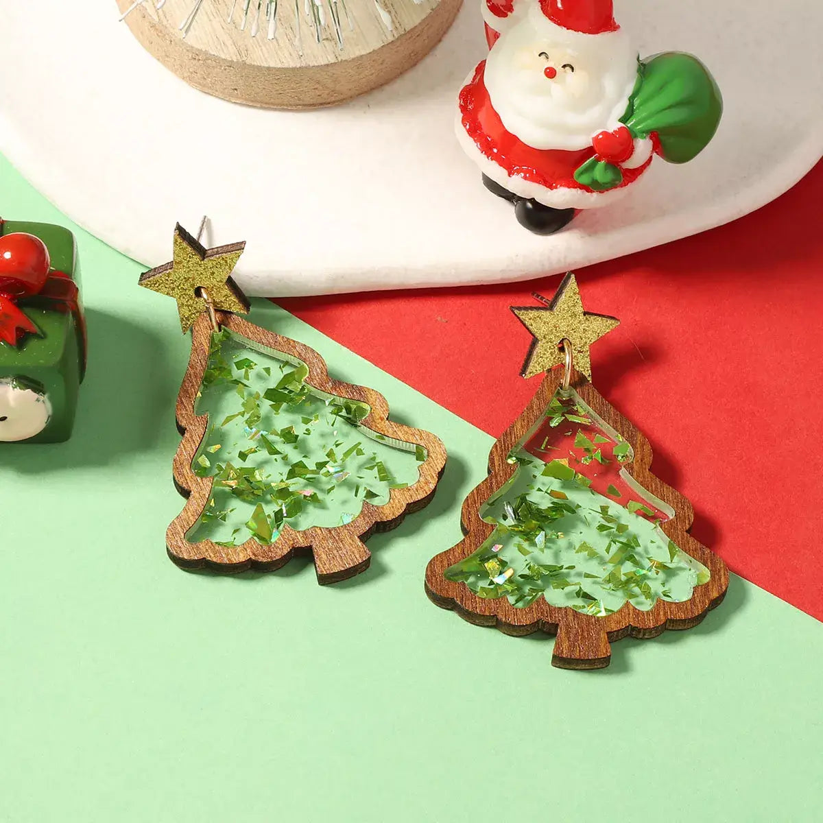 Christmas Tree Star Earrings - Trendsi - Flyclothing LLC