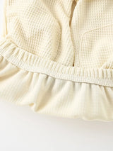 Children's Waffle Knit Tee and Shorts Set - Trendsi - Flyclothing LLC