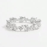 925 Sterling Silver Inlaid Zircon Ring - Trendsi