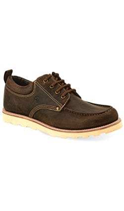 Old West Men's Genuine Leather Outdoor Boot Moc Toe Brown - Old West - Flyclothing LLC