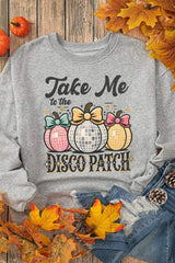 Graphic Round Neck Long Sleeve Sweatshirt - Trendsi - Flyclothing LLC