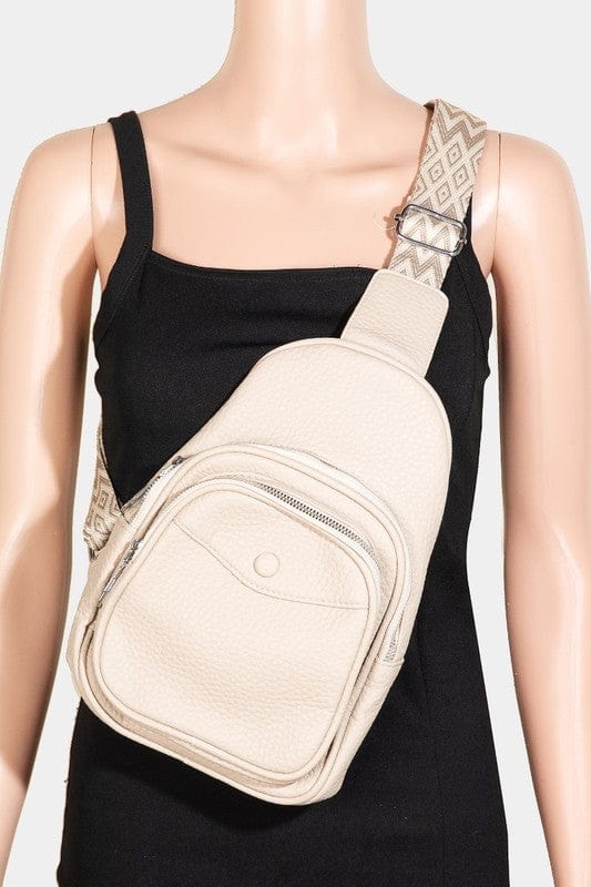 Fame Textured PU Leather Sling Bag - Trendsi