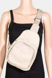 Fame Textured PU Leather Sling Bag - Trendsi