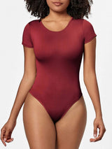 Full Size Round Neck Short Sleeve Bodysuit - Trendsi - Flyclothing LLC