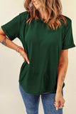 Round Neck Short Sleeve T-Shirt - Trendsi - Flyclothing LLC