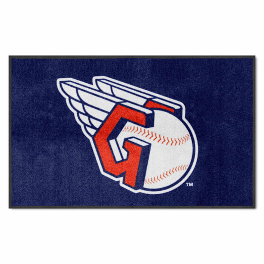 Cleveland Indians 4X6 High-Traffic Mat with Durable Rubber Backing - Landscape Orientation - Cleveland Indians