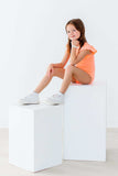 Neon Coral S/S Flutter Sleeve Leotard - Mila & Rose ® - Flyclothing LLC
