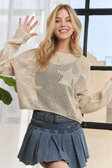 ADORA Full Size Lightweight Loose Knit Sweater Plus Size - Trendsi - Flyclothing LLC