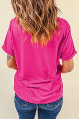 Graphic Round Neck Short Sleeve T-Shirt - Trendsi - Flyclothing LLC