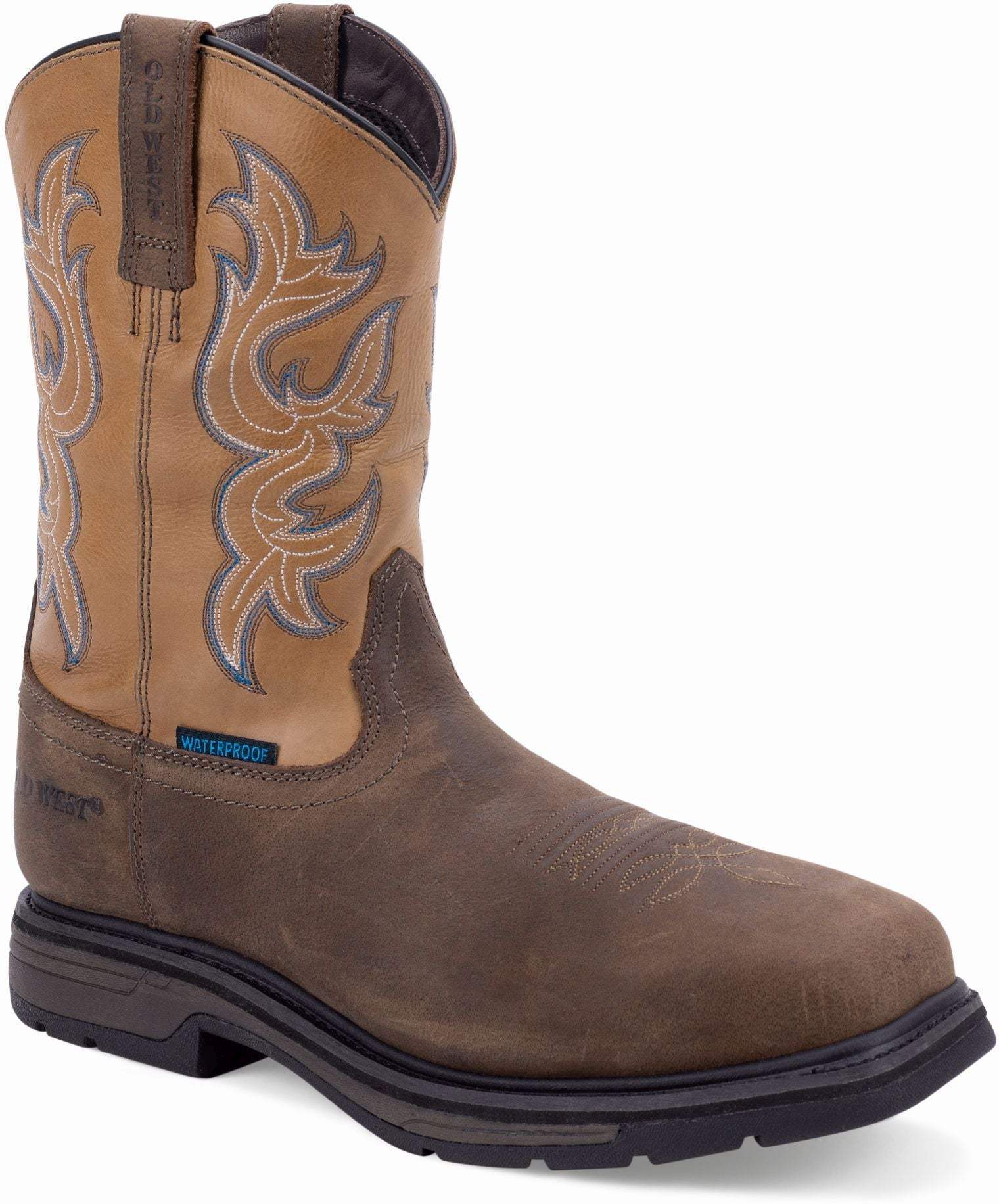 Old West Washed Brown Foot Pisa Tan Shaft Men's Work Boots - Old West - Flyclothing LLC