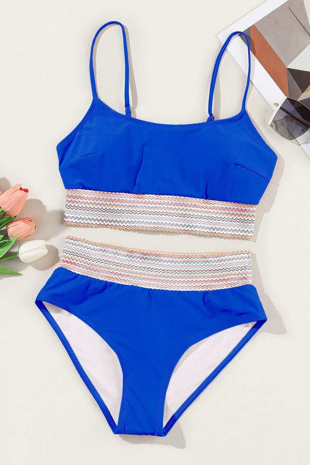 Scoop Neck Spaghetti Strap Bikini Set - Trendsi - Flyclothing LLC