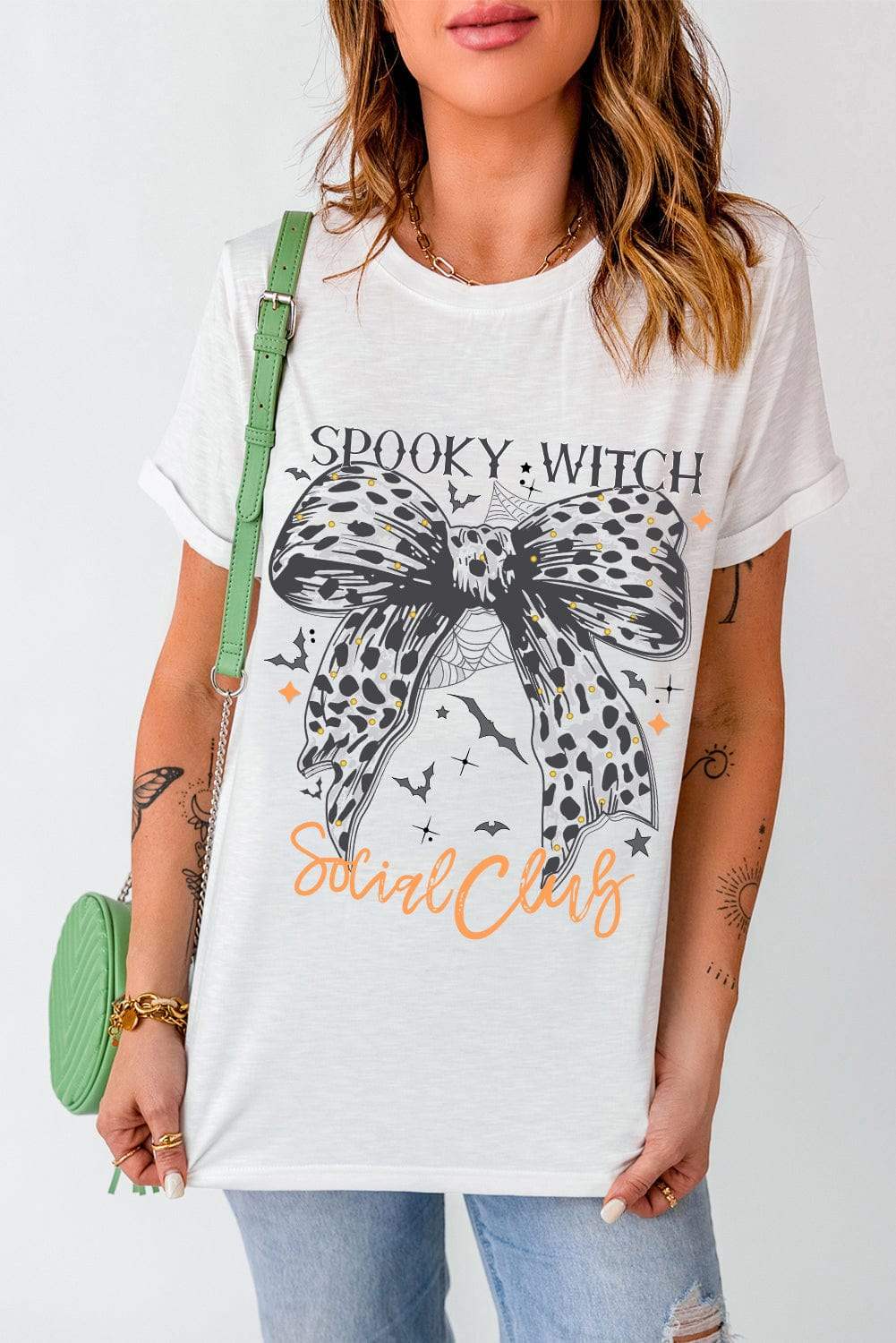 Graphic Round Neck Short Sleeve T-Shirt - Trendsi - Flyclothing LLC