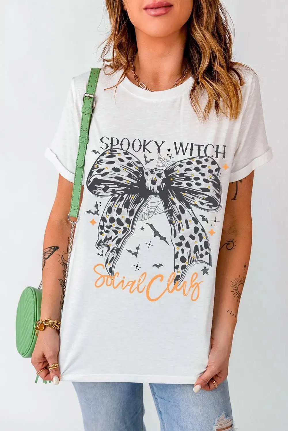 Graphic Round Neck Short Sleeve T-Shirt - Trendsi - Flyclothing LLC