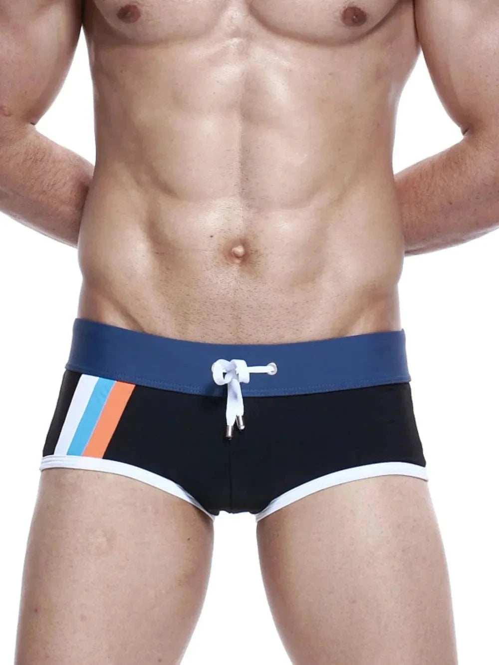 Men's Drawstring Contrast Swim Shorts - Trendsi - Flyclothing LLC