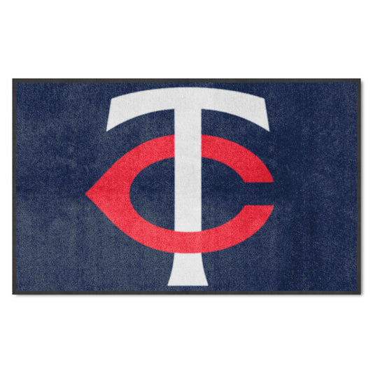 Minnesota Twins 4X6 High-Traffic Mat with Durable Rubber Backing - Landscape Orientation - Minnesota Twins
