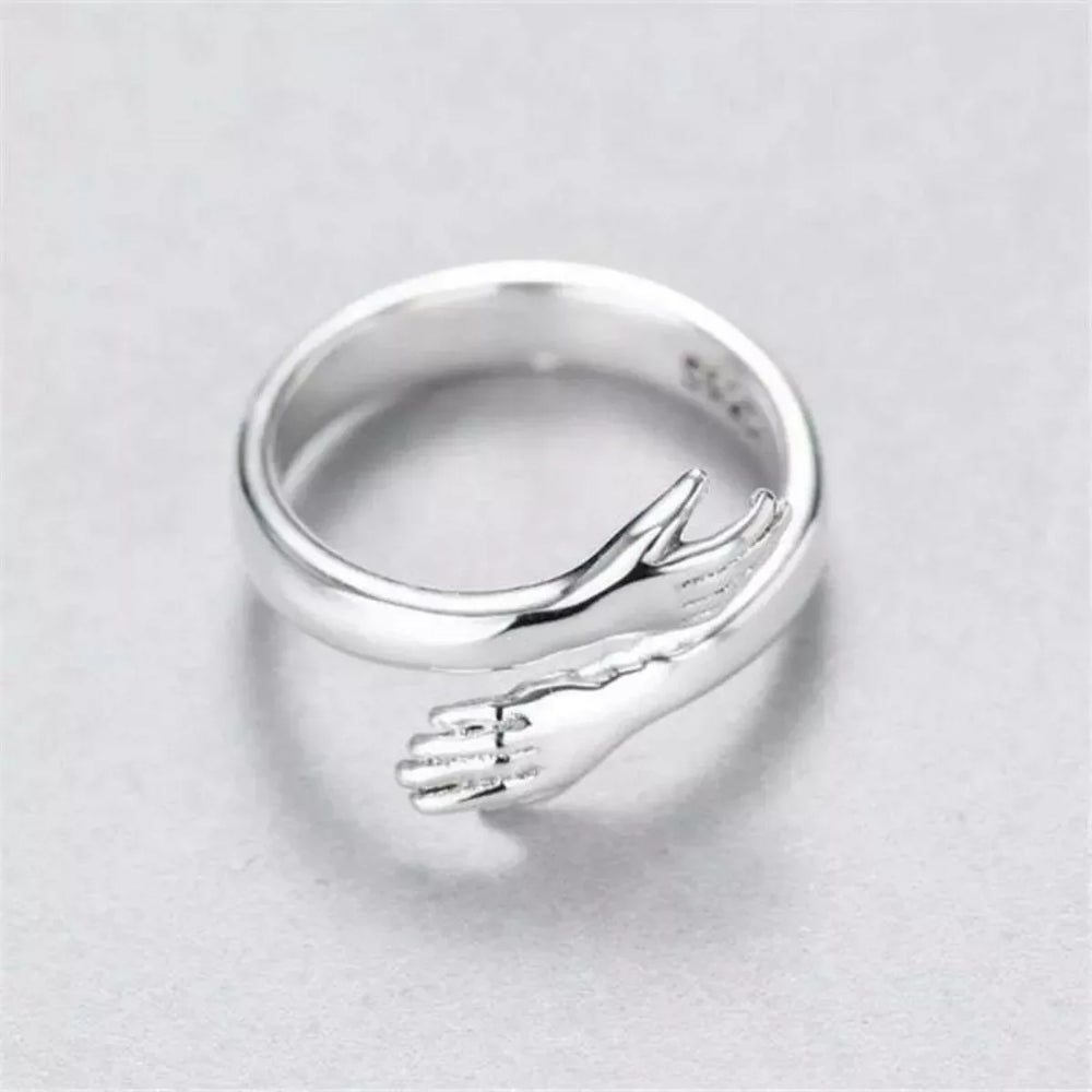 925 Sterling Silver Hug Bypass Ring - Trendsi - Flyclothing LLC