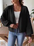 Open Front Long Sleeve Cardigan - Trendsi - Flyclothing LLC