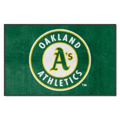 Oakland Athletics 4X6 High-Traffic Mat with Durable Rubber Backing - Landscape Orientation - Oakland Athletics